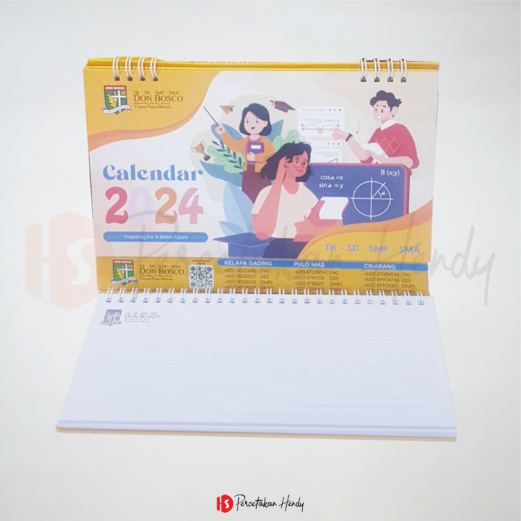 Kalender Merchandise 2026 Berkualitas untuk Promosi & Branding Perusahaan di Percetakan Hendy