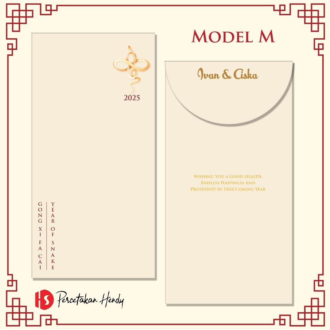 Kartu Ucapan Wedding Custom Elegan di Percetakan Hendy